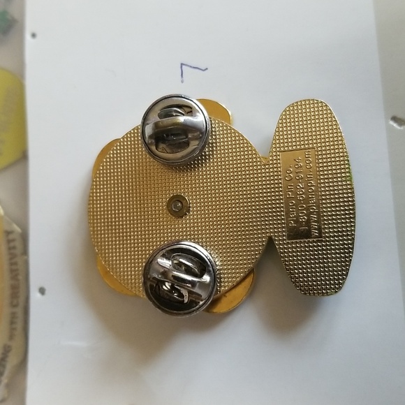 GREEN Glitter FAN , MOVABLE BLADES PIN - Picture 3 of 3